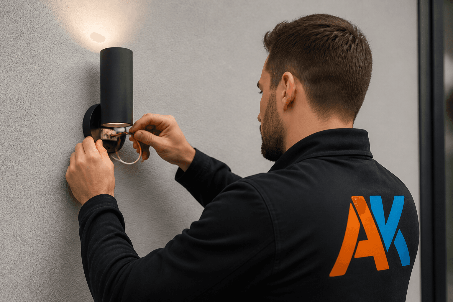 Lampe installieren – typischer Einsatz (Symbolbild)